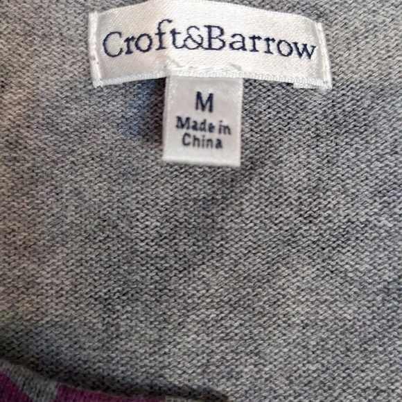 ♥️Croft & Barrow Cardigan Sweater Size M • Floral Splash • - Picture 8 of 11